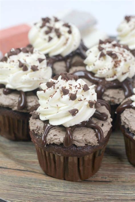 A classic recipe for a decadent chocolate mousse served with cocoa nibs or chocolate chips. Chocolate Mousse Cupcakes - Kitchen Fun With My 3 Sons