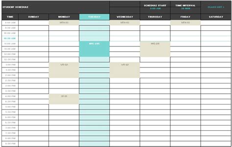 12 Free Sample Teacher Schedule Templates Printable Samples