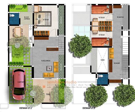 Lihat ide lainnya tentang rumah, denah rumah, denah desain rumah. (ARS) Rumah di Kavling Kecil Dengan Area Bukaan Kesan ...