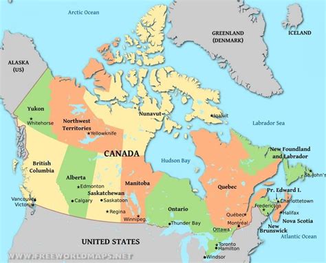Political Map Of Canada A Political Map Of Canada Northern America