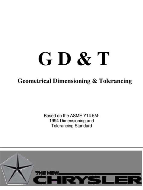 Geometrical Dimensioning And Tolerancing Based On The Asme Y145m 1994