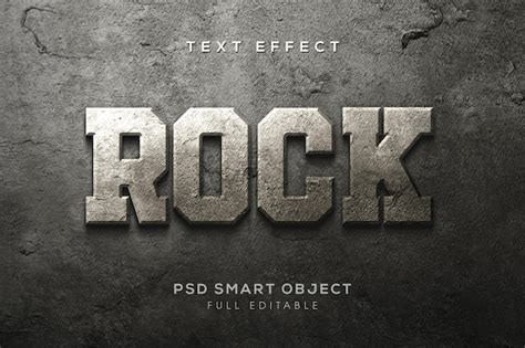 Premium Psd Stone Rock Text Editable Font Effect