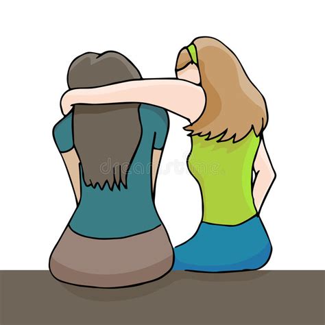 Woman Comforting Depressed Woman Stock Vector Illustration Of Grief