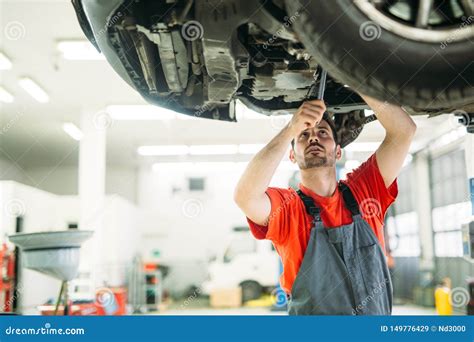 Car Service Repair Maintenance And People Concept Happy Smiling