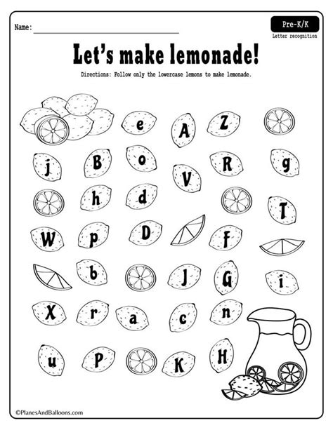 Write about ten letters on a piece of paper for each child. Alphabet Identification Worksheets For Preschool | Letter recognition ...