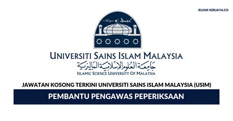 Universiti sains islam malaysia (usim ) bir malezya hükümeti tarafından tamamen sahip olunan ve finanse edilen yükselen i̇slami üniversite 12. Jawatan Kosong Terkini Universiti Sains Islam Malaysia ...