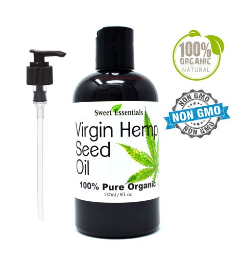 100 Pure Organic Hemp Seed Oil Unrefined Virgin Canadian Food