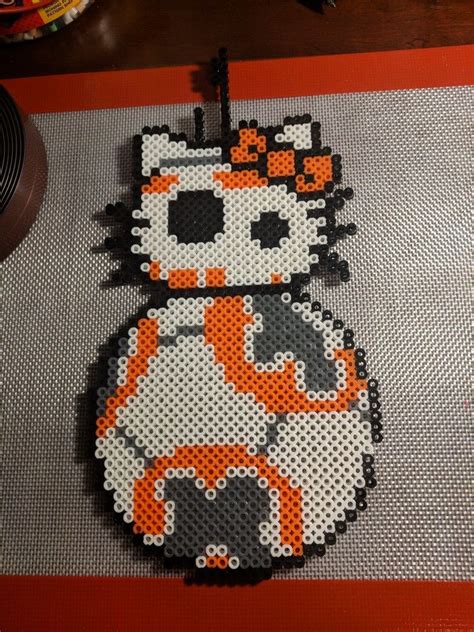 Hello Kitty Bb8 From Star Wars Made From Perler Beads Pearler Beads