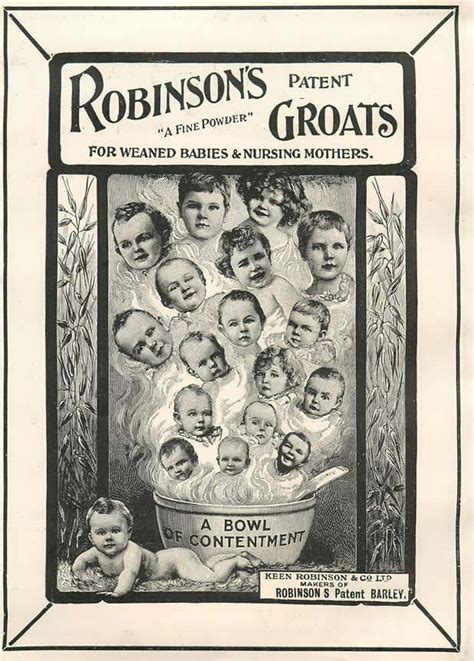 1905 Robinsons Patent Groats Schüssel Der Zufriedenheit Keen Robinson