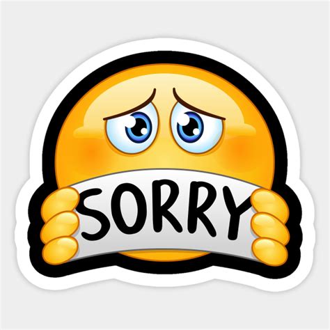 Emoji With Sorry Sign Emoji Sticker Teepublic