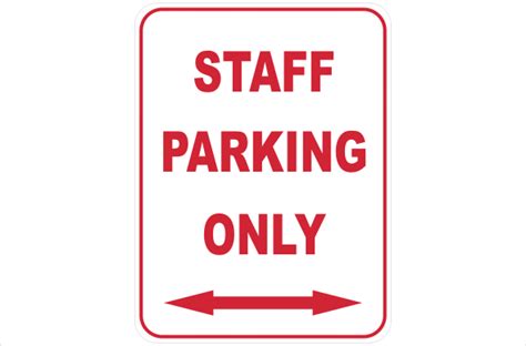 Staff Parking Sign National Safety Signs Australian Parking Signs