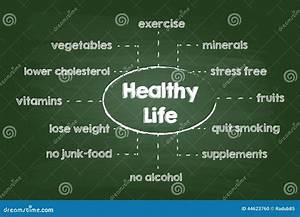 Healthy Lifestyle Chart Stock Vector Image Of Diagram 44623760