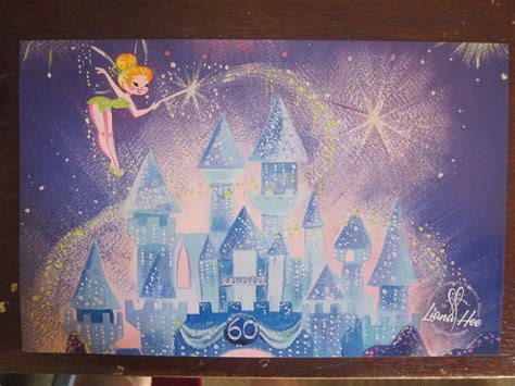 Disneyland 60th Diamond Liana Hee Annual Passholder Exclusive Print Postcard