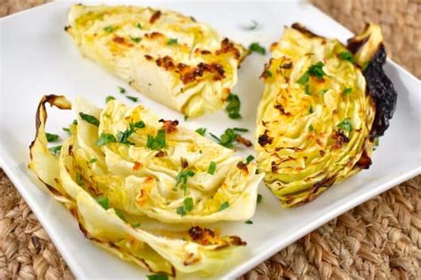 In fact, you can even use roasted garlic cloves instead of the normal garlic cloves. Garlic Roasted Cabbage Wedges - 1 Smart Point - LaaLoosh