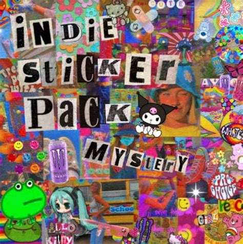 Indie Kid Sticker Pack L 20 Pc Sticker Pack Etsy