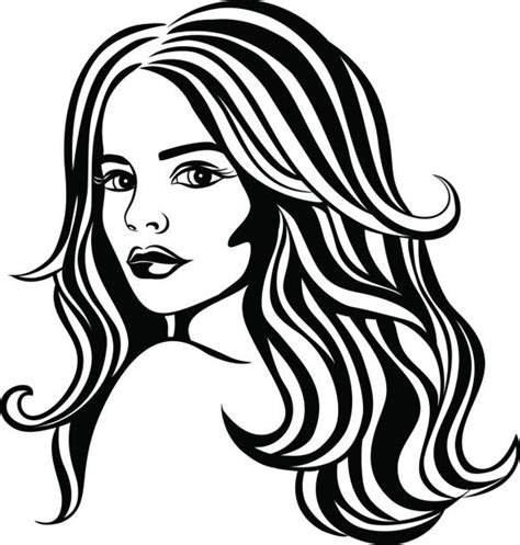 55 Curly Hair Black And White Clipart Important Ideas