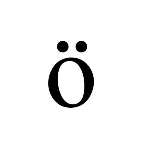 To write german on a pc or a phone correctly you will make use of umlauts (the letters with the dots above them). ö | latin small letter o with diaeresis | Times New Roman ...