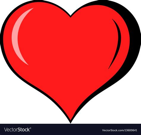 Heart Icon Cartoon Royalty Free Vector Image Vectorstock