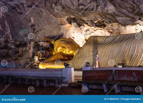 Tham Khao Luang Cave Beautiful Mountain Historic Temple Cave During Morning At Phetchaburi