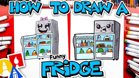 If you like cartoons, you've come to the right place. How To Draw A Funny Cartoon Fridge - Art For Kids Hub