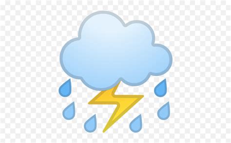 Cloud With Lightning And Rain Emoji Cloud With Lightning Bolt Emoji