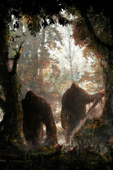 ArtStation - Sojourn With the Sasquatch, sebastien ecosse | Bigfoot, Bigfoot sasquatch, Bigfoot ...