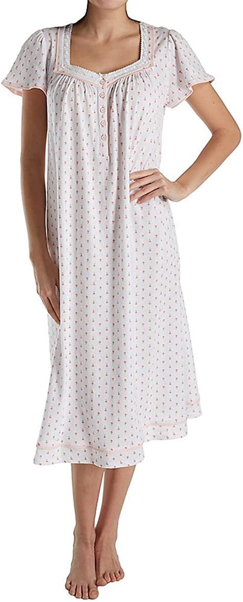 Aria Women S Cotton Jersey Ballet Nightgown White Ditsy Geo Xl Amazon Ca Clothing And Accessories