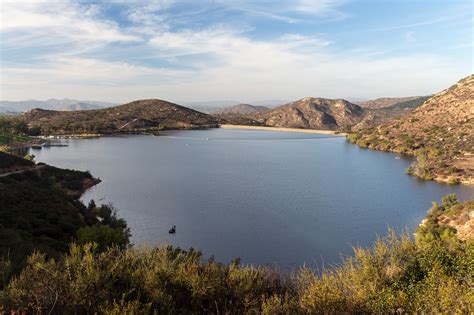 Lake Poway During The Late Afternoon From The Lookout At The South Of
