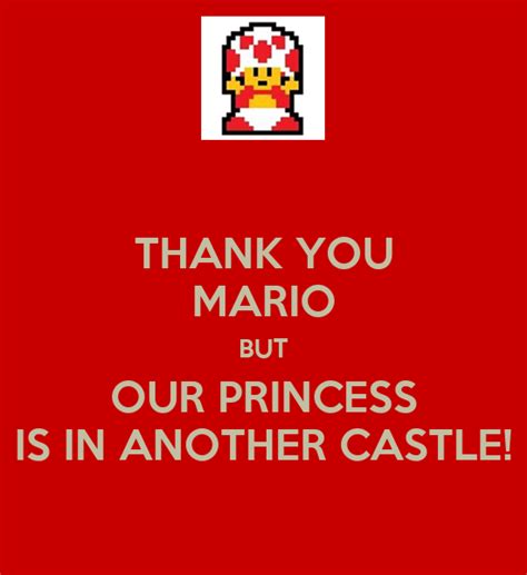 Thank You Mario But Our Princess Is In Another Castle Poster Will