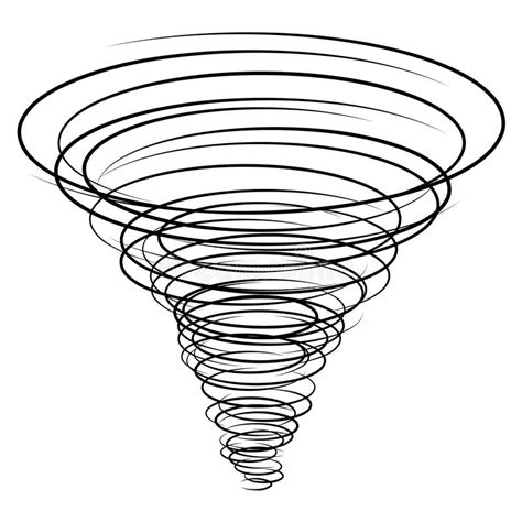 Schwarzes Tornadosymbol Vektor Abbildung Illustration Von Form 57347353