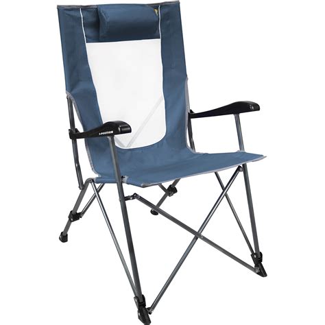 Outdoor Recliner Chair With Blue And White Color 