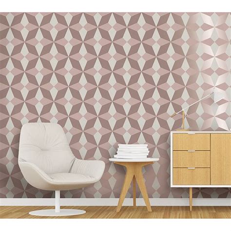 2900 42547 Newby Rose Gold Geometric Wallpaper By Fine Décor