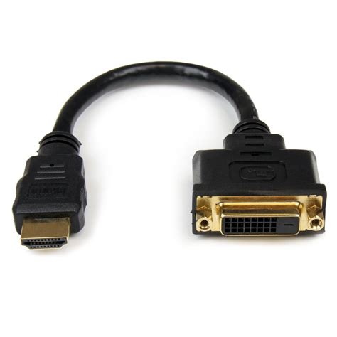 Dvi and hdmi carry the same type of digital signal. StarTech.com HDDVIMF8IN 8-Inch HDMI to DVI-D Video Cable ...