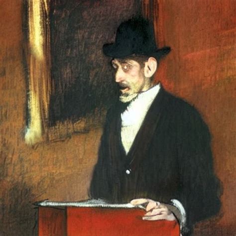 Stabilityaistable Diffusion · A Painting By Degas Of A Thin Man In An
