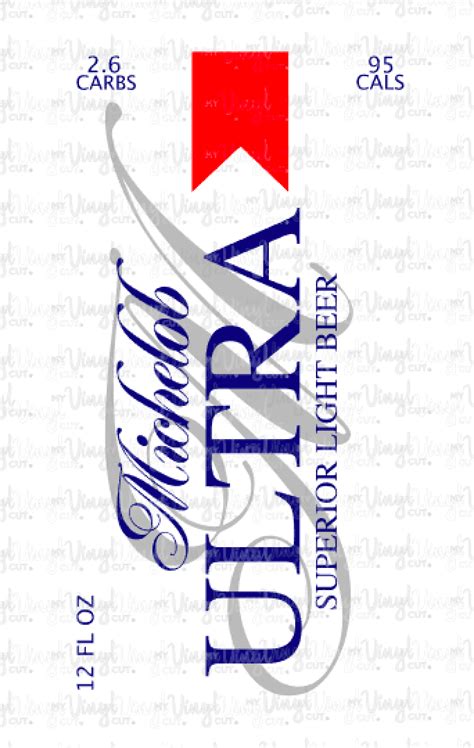 Digital Download Michelob Ultra Beer Label  Png Svg Dxf Files My