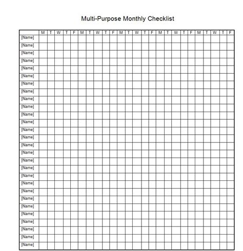Monthly Teaching Checklist Teacher Monthly Checklist