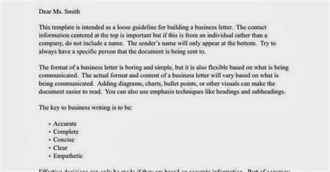 Traditional Business Letter Format Business Letter Format