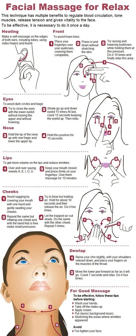How To Give Yourself A Good Facial Massage Infographic