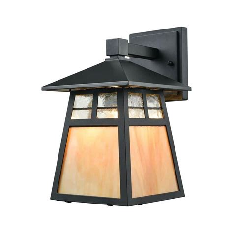 Cottage 1 Light Matte Black Led Outdoor Wall Sconce Tn 75838 The Home