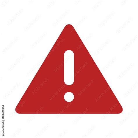 Red Alert Warning Or Notification Alert Flat Icon For Apps And Websites Vector De Stock Adobe