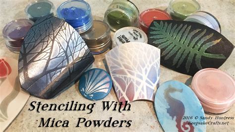 Stenciling With Mica Powders Polymer Clay Tutorial Youtube