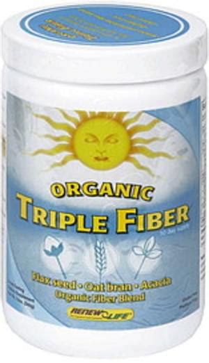 Renew Life 30 Day Supply Organic Triple Fiber 12 Oz Nutrition