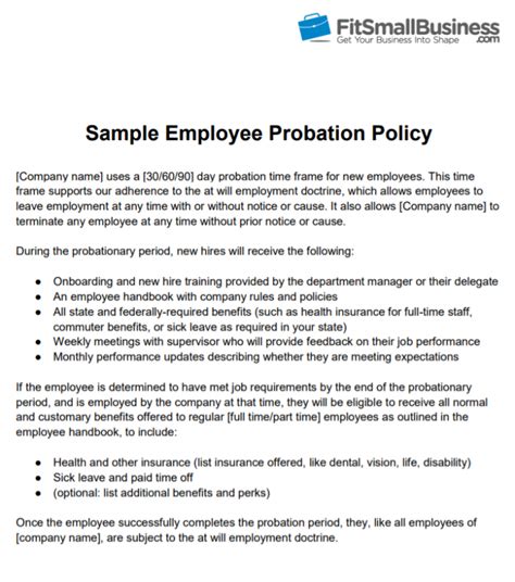 Employment Probation Period Definition Template And How To Implement