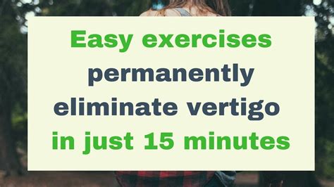 Vertigo Exercises Easy Exercises Permanently Eliminate Vertigo Buy