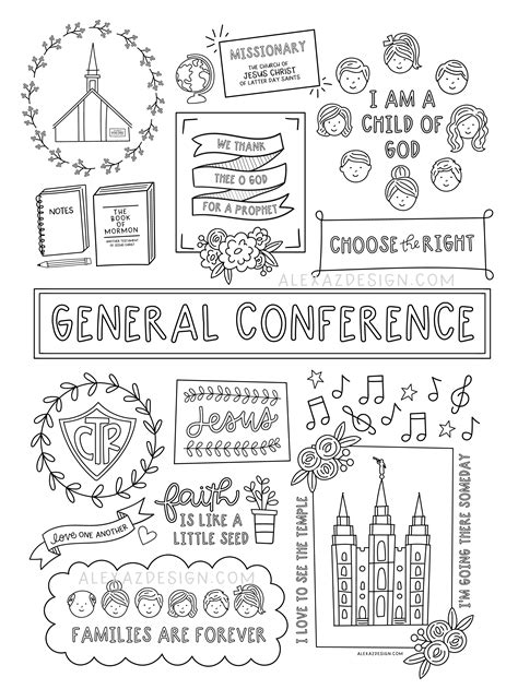 General Conference Coloring Poster Colorszg