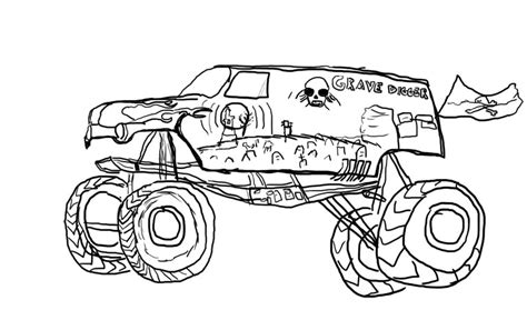 Grave digger is another favorite monster truck of all times. Grave Digger Monster Truck Coloring Pages at GetColorings ...