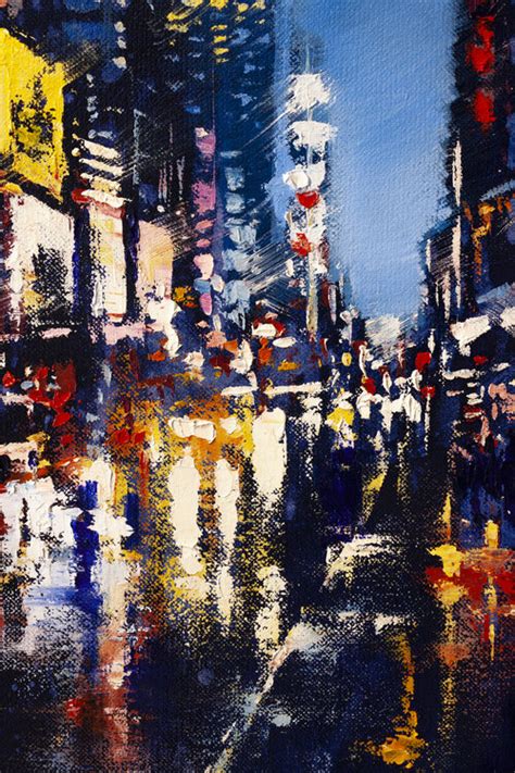 Reflection Of A Night City By Aleksandr Neliubin 2021 Painting