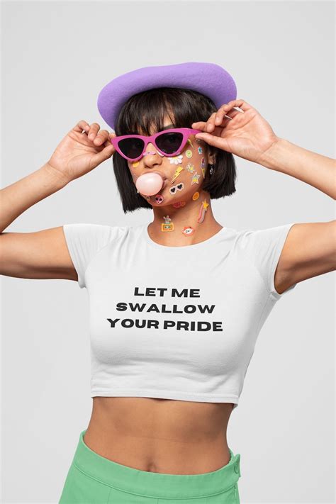Swallow Your Pride Cropped Tee Etsy Canada