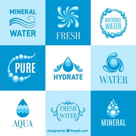 Premium Vector Mineral Water Logos Water Logo Mineral Water Minerals