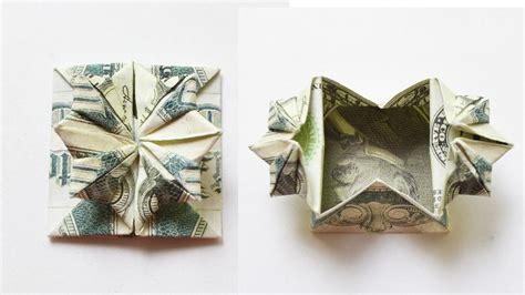 Amazing Money Box For T Origami Dollar Tutorial Diy Folded No Glue